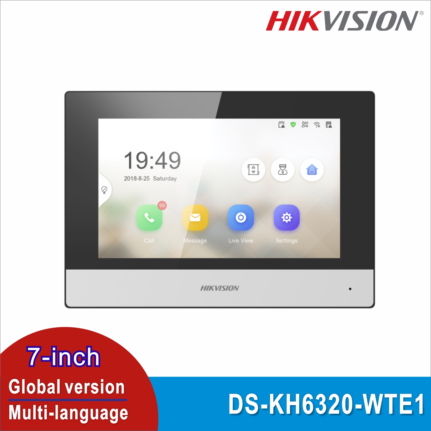 Hikvision DS-KH6320-WTE1 7 ġ wifi ǳ  POE,  Ŀ  ũ   